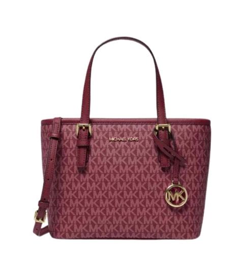 michael kors jet set mulberry carry all tote swai